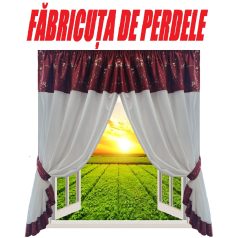 PERDEA CONFECTIONATA DESPARTITA CU ESARFE (COD: PB.732)