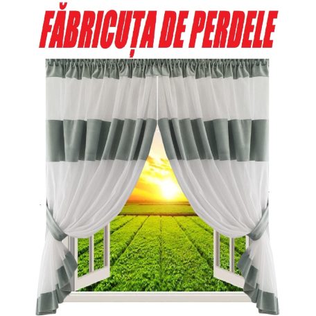 PERDEA CONFECTIONATA DESPARTITA CU ESARFE (COD: PB.758) 