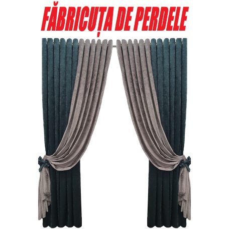 Set 2 draperii DECORINT pe inele capse (COD:DC.34) 