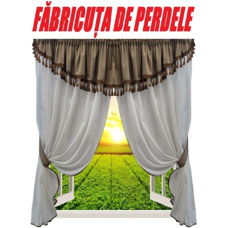 PERDEA CONFECTIONATA DESPARTITA CU ESARFE (COD: PB.756)