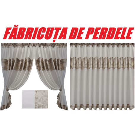 PERDEA CONFECTIONATA DESPARTITA CU ESARFE (COD: PB.740)