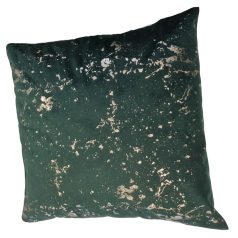   Perna decor umpluta Decorint (P22), catifea verde cu insertii, dimensiuni: 40 x 40 cm