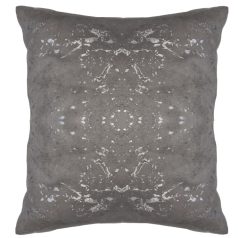   Perna decor umpluta Decorint (P24), catifea gri inchis cu insertii, dimensiuni: 40 x 40 cm