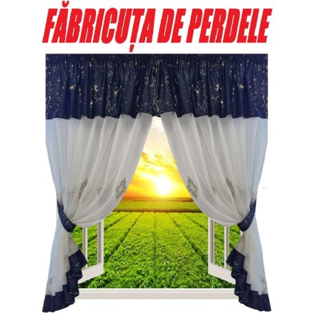 PERDEA CONFECTIONATA DESPARTITA CU ESARFE (COD: PB.757)