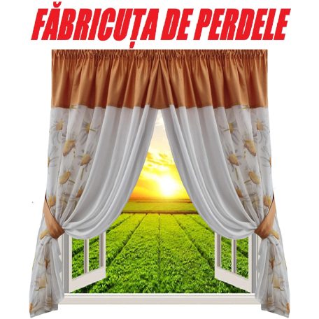 PERDEA CONFECTIONATA DESPARTITA CU ESARFE (COD: PB.728)