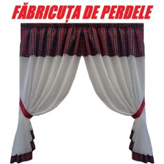 PERDEA CONFECTIONATA DESPARTITA CU ESARFE (COD: PB.687)